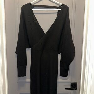 Dynamite Black V-Neck Women's Dress